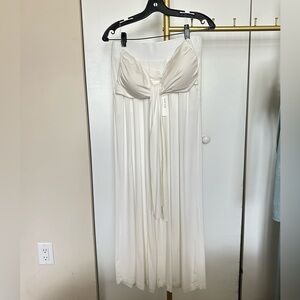 White resort pants and halter set